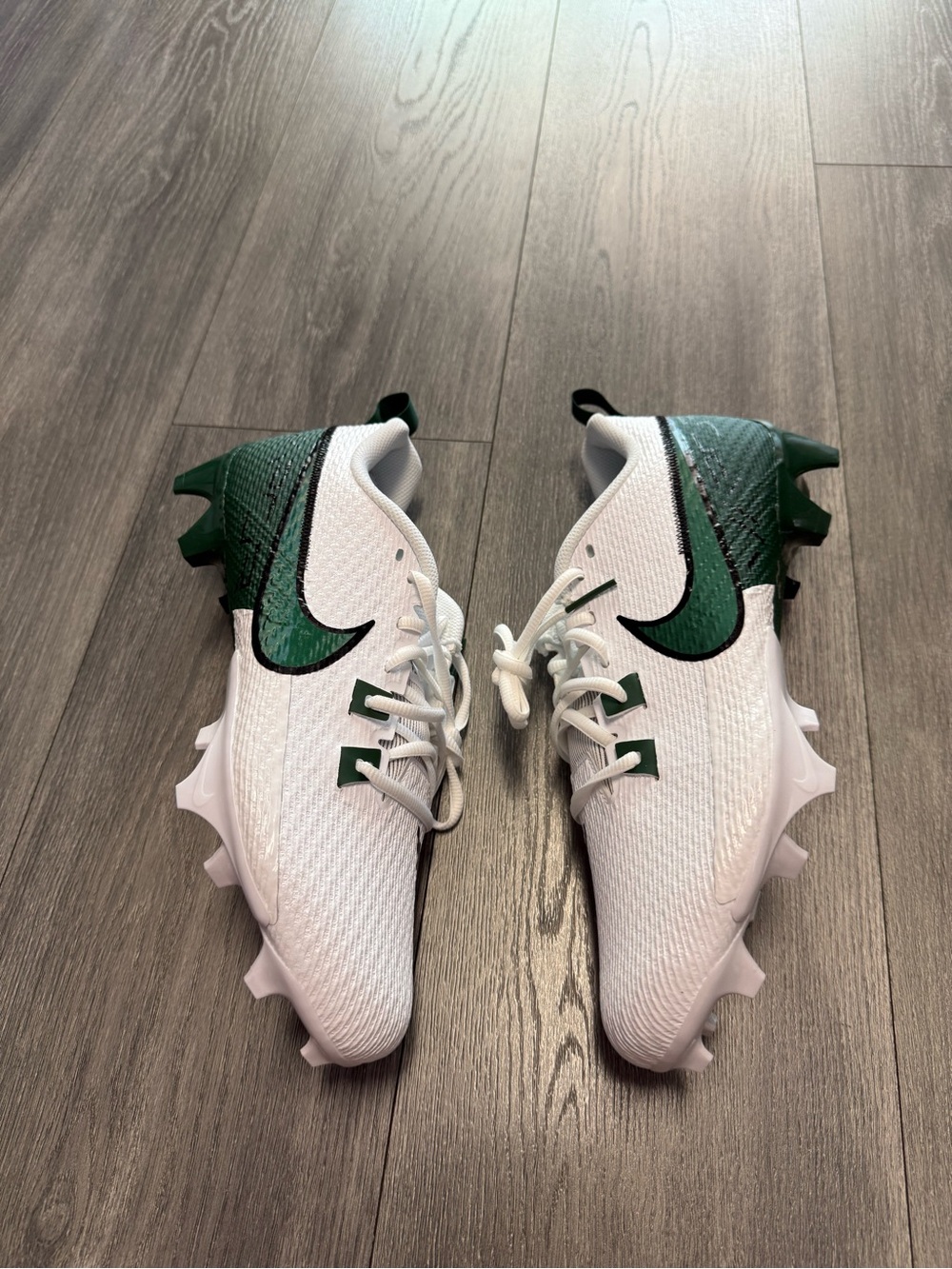 Nike Vapor Edge Speed 360 2 White Green Football Cleats FQ4045-101 Men’s Sz 10